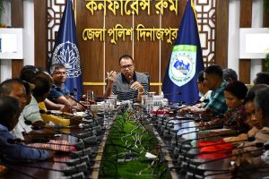 রথযাত্রা উপলক্ষে দিনাজপুরে আইনশৃঙ্খলা বিষয়ক মতবিনিময় সভ অনুষ্ঠিত