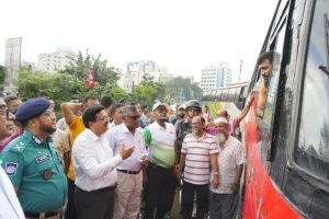 মহাখালী বাস টার্মিনাল থেকে পূর্বাচলের অস্থায়ী ডিপোতে বাস স্থানান্তর কার্যক্রমের শুভ উদ্বোধন