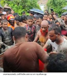 মোরেলগঞ্জে নির্মাণাধীন সেফটি ট্যাংকির দেয়াল ধসধ্বংসস্তূপে চাপা পড়ে শ্রমিক নিহত, আহত ১
