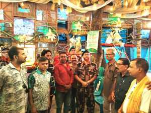 ভারপ্রাপ্ত রিজিয়ন কমান্ডার, রংপুর রিজিয়ন এবং সেক্টর কমান্ডার, সেক্টর সদর দপ্তর, দিনাজপুর এর বালুবাড়ী শ্রী শ্রী নিমকালী মন্দির পরিদর্শন