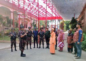 দিনাজপুর ব্যাটালিয়ন (৪২ বিজিবি) কর্তৃক পুজমণ্ডপের সার্বিক নিরাপত্তা প্রদানের লক্ষে বিজিবি মোতায়েন